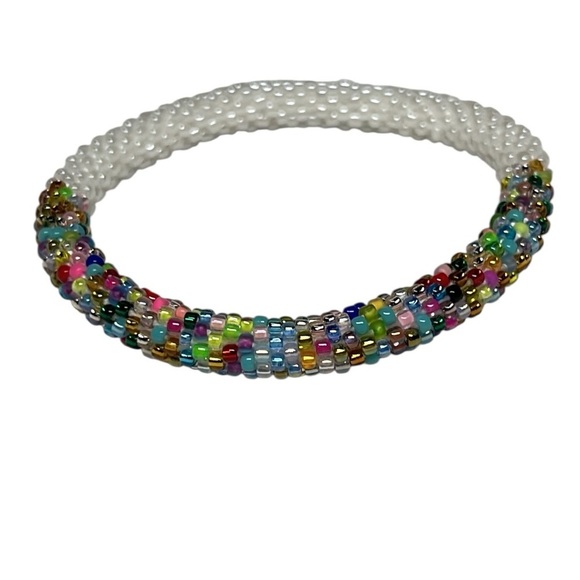 Handmade Sashka Colorful Glass Beaded Bracelet - Picture 1 of 12